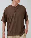 シアージャガード ヘンリーネックTシャツ