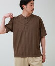シアージャガード ヘンリーネックTシャツ