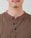 シアージャガード ヘンリーネックTシャツ