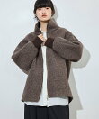 【定番】ヘリンボンツイードボンディングコーディガン
