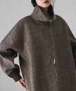 【定番】ヘリンボンツイードボンディングコーディガン