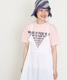 BEAMS BOY 】BEAMS BOY / ラインロゴ ショートスリーブ Tシャツ ビームス ウイメン トップス カットソー・Tシャツ ブラック ピンク【送料無料】