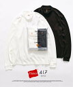 417 EDIFICE 【Hanes*417 EDIFICE】別注 CLEAR CUT COTTON SMOOTH MOCK NECK(MODERN FIT) フォーワンセブン エディフ…