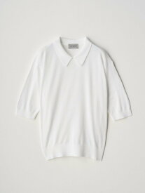 JOHN SMEDLEY Fashioned collar Shirt ｜ ADALINE ｜ 30G ジョンスメドレー トップス ニット ホワイト【送料無料】