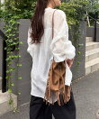 【累計販売数1万枚突破/程よい透け感】シアーバンドカラーシャツ