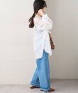 【累計販売数1万枚突破/程よい透け感】シアーバンドカラーシャツ