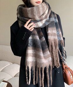 【SALE/30%OFF】miniministore ボリュームマフラー大判 ふわふわマフラー ミニミニストア ファッション雑貨 マフラー・ストール・ネックウォーマー ブルー オレンジ ピンク パープル ブラウン