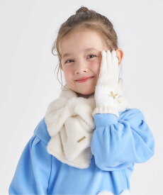 【SALE／30%OFF】apres les cours リボンファーマフラー エフオーオンラインストア ファッション雑貨 マフラー・ストール・ネックウォーマー ピンク ホワイト ブルー