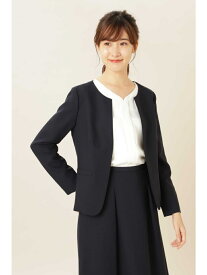 【SALE／50%OFF】NATURAL BEAUTY BASIC [洗える]TRジョーゼットセットアップジャケット ナチュラルビューティベーシック コート/ジャケット コート/ジャケットその他 ネイビー ベージュ【送料無料】