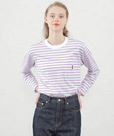 MACKINTOSH PHILOSOPHY WOMEN バッキンガムベア ボーダーロングスリーブT マッキントッシュ フィロソフィー トップス カットソー・Tシャツ パープル グレー ネイビー イエロー【送料無料】