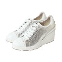 【SALE／40%OFF】+diana 【軽量】ヒールアップスニーカー プラスダイアナ シューズ・靴 スニーカー シルバー ゴールド【送料無料】