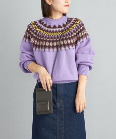 【SALE／55%OFF】SHIPS WOMEN ＜手洗い可能＞アルパカ混ノルディック柄プルオーバー◇ シップス トップス ニット ホワイト パープル【送料無料】