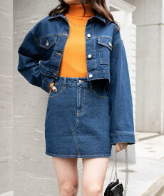 【SALE／39%OFF】WEGO LADY'S デニムミニスカート ウィゴー スカート ミニスカート ネイビー ブラック