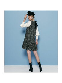 【SALE／60%OFF】QUEENS COURT バックリボン千鳥柄ワンピース クイーンズコート ワンピース・ドレス その他のワンピース・ドレス ホワイト【送料無料】