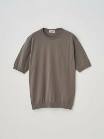 JOHN SMEDLEY 半袖コットンニットTシャツ ｜ KIELL ｜ 30G MODERN FIT ジョンスメドレー トップス ニット ベージュ【送料無料】