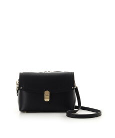 Samantha Thavasa かぶせポケット合皮ショルダーバッグ サマンサタバサ バッグ ショルダーバッグ ブラック ホワイト ブラウン【送料無料】