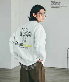 【SALE／45%OFF】BAYFLOW 【PEANUTS×BAYFLOW】ピーナッツアソートスウェット ベイフロー トップス スウェット・トレーナー ホワイト グリーン ピンク グレー イエロー【送料無料】