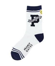 PEARLY GATES Pロゴ ミドルソックス (LADIES) パーリーゲイツ 靴下・レッグウェア 靴下 イエロー ホワイト ネイビー