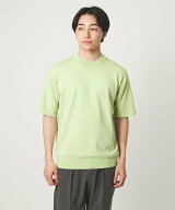 UNITED ARROWS green label relaxing MTB コットン ハイゲージ モックネック ニット Tシャツ ユナイテッ…