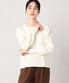 【SALE／40%OFF】Comme ca Mature クルーネック プルオーバーニット コムサイズム トップス ニット ホワイト ブラック ベージュ【送料無料】