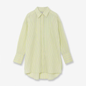【SALE／10%OFF】R-ISM ストライプ切替ワイドシャツ リズム トップス シャツ・ブラウス グリーン ホワイト【送料無料】
