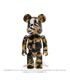A BATHING APE 【 BAPE X MMJ 】BE@RBRICK CHOGOKIN ア ベイシング エイプ インテリア・生活雑貨 オブジェ・置物・アート グリーン イエロー【送料無料】