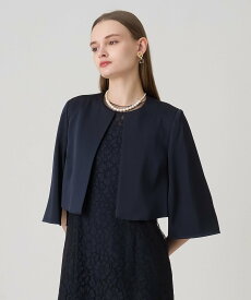 ANAYI トリアセサテンボレロジャケット アナイ トップス カーディガン ブラック ホワイト ネイビー【送料無料】