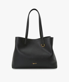 agnes b. VOYAGE レザー ラージ トートバッグ "Christelle" ABS01-03 アニエスベー バッグ トートバッグ ブラック【送料無料】