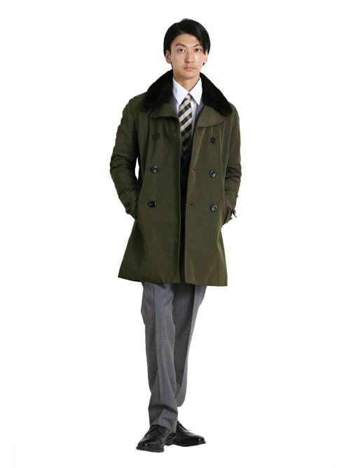 Sankyoshokai トレンチコートミンク襟ウィーゼルライナー付き着丈90cm メンズ Rakuten Fashion 楽天ファッション 旧楽天ブランドアベニュー T