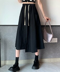 【SALE／58%OFF】Amulet 【Amulet】ポケット付きフレアスカート アミュレット スカート ロング・マキシスカート ベージュ ブラック オレンジ