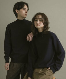 SENSE OF PLACE 『一部WEB限定カラー』『洗濯可/毛玉防止』ストレッチモックネックニット センス オブ プレイス トップス ニット ホワイト ブラウン グリーン ベージュ グレー ブラック レッド イエロー ネイビー【送料無料】