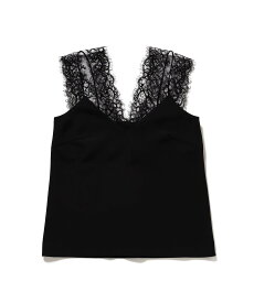 EFFE BEAMS ROOM NO.8 BLACK / レース サテン キャミソール デミルクス ビームス トップス シャツ・ブラウス ブラック【送料無料】