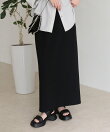 カットジョーゼットインゴムタイトスカート
