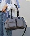 【SALE／10%OFF】UNITED BASE 【makiさんコラボ】2WAY 撥水 マルチポケット ボストンバッグ ショルダー ユナイテッド　ベース バッグ ボストンバッグ グレー ブラック【送料無料】