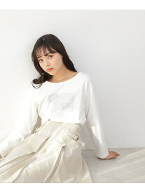 【SALE／50%OFF】JILL by JILL STUART アートフォトロンTシャツ ジル バイ ジル スチュアート トップス その他のトップス ホワイト グレー