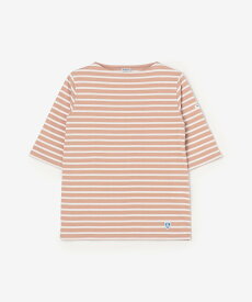 Bshop ORCIVAL ｜ コットン ボートネック5分袖Tシャツ WOMEN ビショップ トップス カットソー・Tシャツ ピンク グレー レッド グリーン ブルー【送料無料】