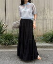 COTTONマチ付きギャザースカート