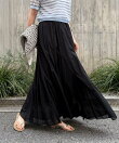COTTONマチ付きギャザースカート
