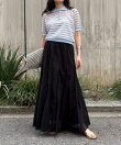 COTTONマチ付きギャザースカート