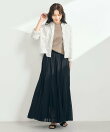 COTTONマチ付きギャザースカート
