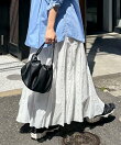 COTTONマチ付きギャザースカート