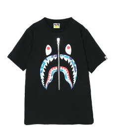 A BATHING APE ABC CAMO SHARK TEE ア ベイシング エイプ トップス カットソー・Tシャツ ブラック ホワイト【送料無料】