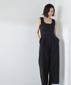 NATURAL BEAUTY BASIC デニムオールインワン 24SS ナチュラルビューティベーシック ワンピース・ドレス ワンピース ブルー ブラック【送料無料】