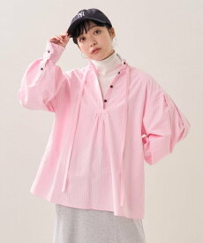 【SALE／30%OFF】FREAK'S STORE リボン付スタンドフリルブラウス フリークスストア トップス シャツ・ブラウス ホワイト ピンク ブルー【送料無料】