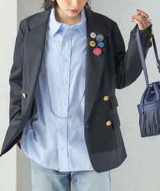 SHIPS WOMEN 【SHIPS別注】TICCA*manipuri: 50th ANNIV テーラード ジャケット シップス ジャケット・アウター テーラードジャケット・ブレザー ネイビー【送料無料】