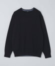 SHIPS:<洗濯機可能> コットン カシミヤ ソリッド クルーネック ニット