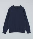 SHIPS:<洗濯機可能> コットン カシミヤ ソリッド クルーネック ニット