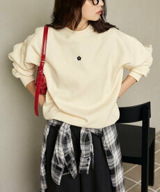 MARY QUANT ワンポイント ロゴ刺繍 裏起毛 スウェット 限定展開 25AW フリークスストア トップス スウェット・トレーナー グレー ベージュ ネイビー ブラウン ブラック【送料無料】
