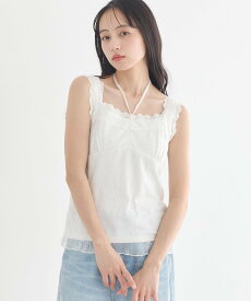 【SALE／20%OFF】earth music&ecology 【2WAY/紐取り外し可能】総レースホルターネックキャミソール アースミュージック&エコロジー インナー・ルームウェア その他のインナー・ルームウェア ブラック イエロー ホワイト
