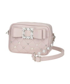 NOEMIE お嬢さんビジューリボンショルダーバッグ ノエミー バッグ ショルダーバッグ ブラック ホワイト グレー ピンク【送料無料】